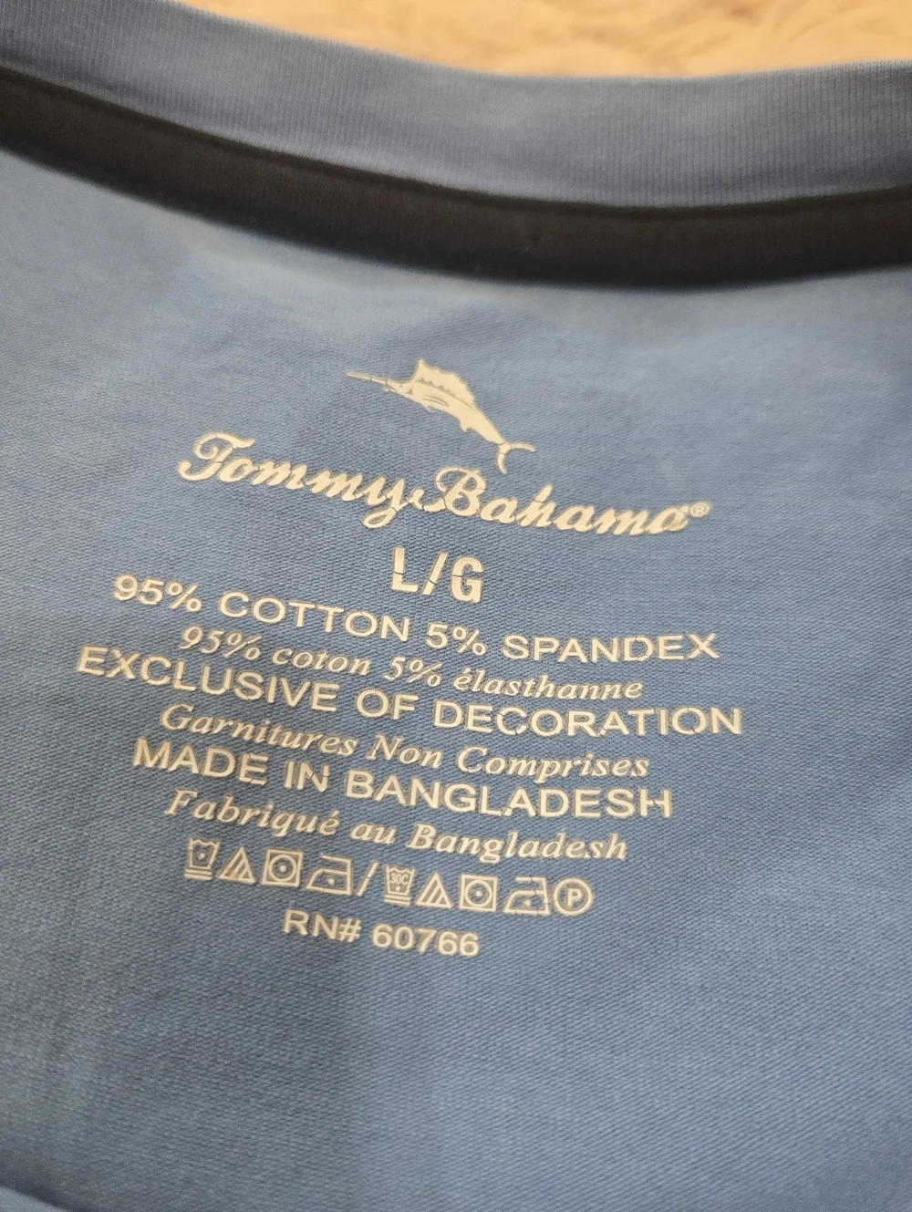 Tommy Bahama Blue Short-Sleeve Crew Neck T-Shirt, Size Large